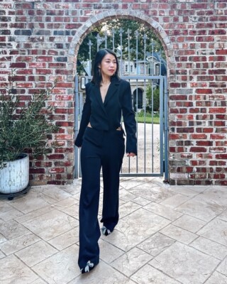 ZARA WOMAN BLACK CUT-OUT FULL LENGTH JUMPSUIT BLAZER| 2515/620 NWT SS24_XS 