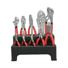10 Pc Pliers and Wrench Set Carbon Steel Hand Tools Non-Slip Grip Handle