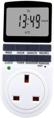 Elektronische digitale Netzstecker Zeitschaltuhr Steckdose mit LCD-Display - Multifunktion