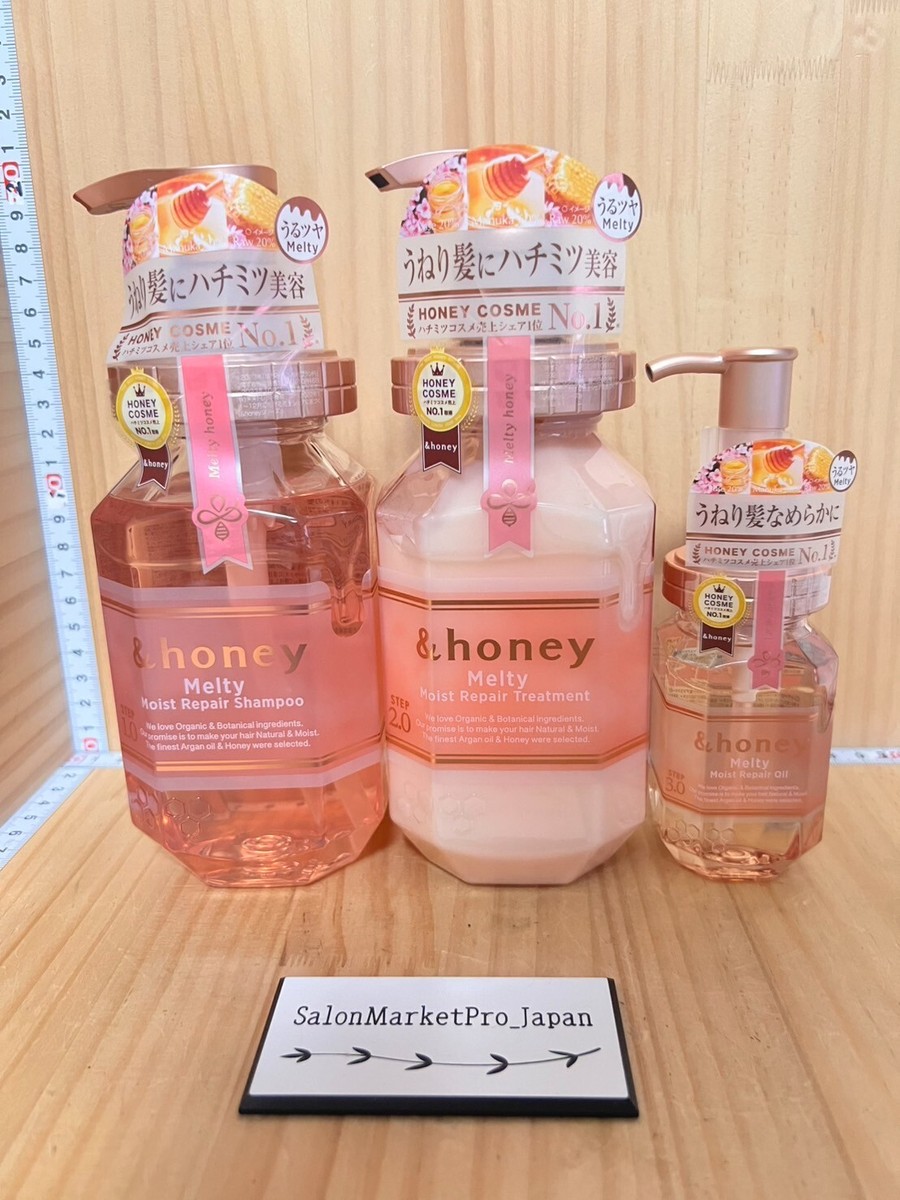 &honey Melty Moist Repair Set Shampoo Treatment Oil Hair Pack