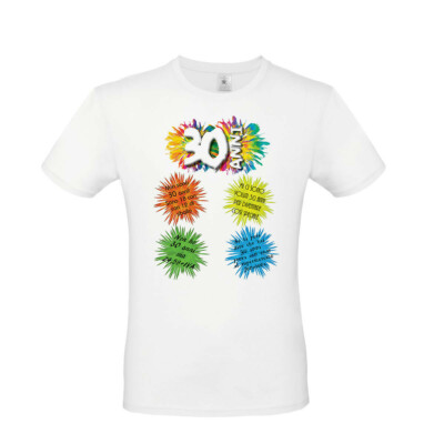 Maglia Maglietta T-Shirt 30 anni, trentesimo complenno, Uomo /Donna