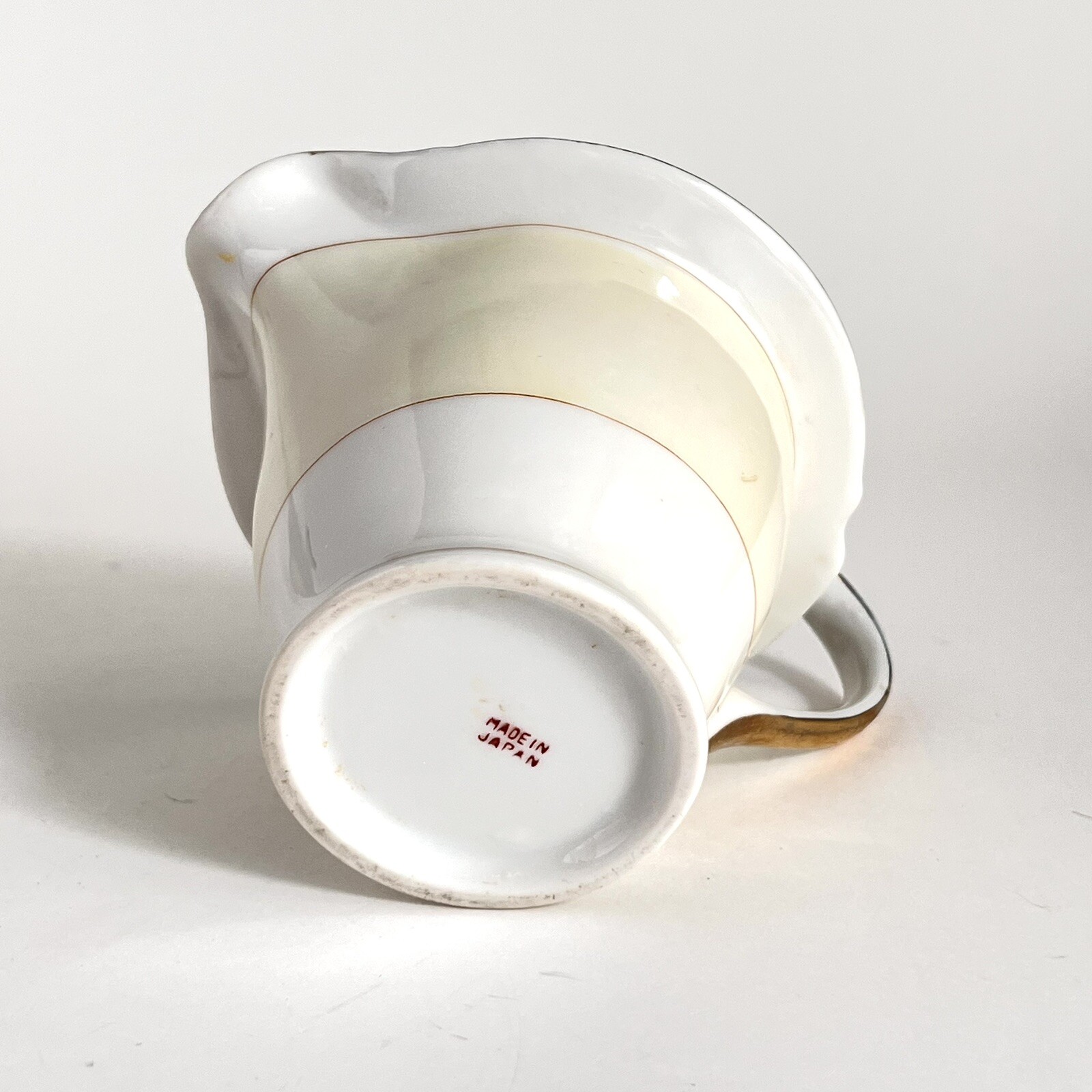 Japan Porcelain China Gold Green Pink Yellow Cream Sugar With Lid Art Deco