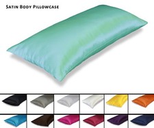 Aiking Home 400TC Bridal Satin Body Pillowcase with Zipper, 54"x19" 1-Pack 