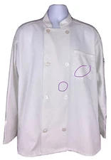 Uncommon Threads Men’s Size L Chef Coat White