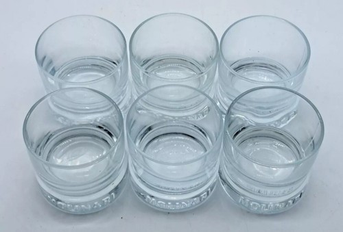 6 BICCHIERI PUBBLICITARI SAMBUCA MOLINARI ITALY-IN VETRO-GLASSES BRILLE-VINTAGE - Foto 10 di 14