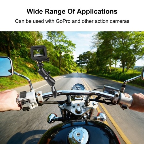 Motorcycle Handlebar Fixed Mount U-Bolt Base Holder for GoPro 13/ insta360 X4 X5 - Picture 5 of 7