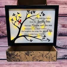 Sympathy Gifts Red Cardinal Memorial Bereavement LED Memorial Gifts for Loss of