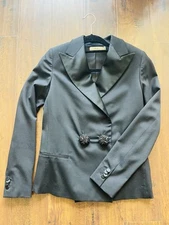 LANVIN X H&M WOMEN BLAZER TUXEDO VINTAGE WOOL SIZE 4 IN BLACK