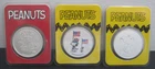 (3 Different) 2020/2021 Peanuts Charlie Brown/Snoopy ea. 1 oz/999 Silver Bullion