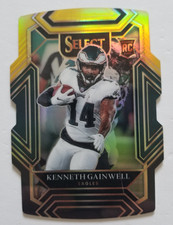 2021 Select Premier Level Black & Gold Prizm Die-Cut Kenneth Gainwell RC #181