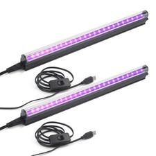Led Black Light Bar, 10W 1ft USB UV Blacklight 2 Count Pack of 1 ,