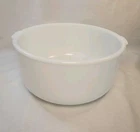 VTG Glasbake for Sunbeam 19CJ Large White Milk Glass Mixer Mixing Bowl~USA made!