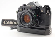 [ N MINT w/ Winder ] Canon A-1 35mm SLR Film Camera NFD 50mm F/ 1.8 From JAPAN