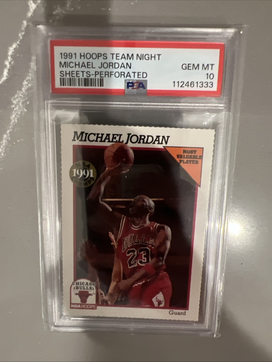 1991 Hoops Team Night Michael Jordan PSA 10 | eBay