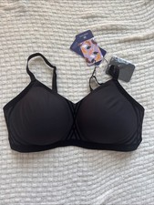 Honeylove Silhouette Bra Black Smooth Molded Contour Size M 