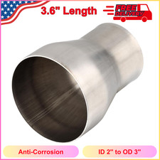 Stainless Steel Exhaust Adapter 2 Id To 3 Od Exhaust Pipe Reducer 3.6 Length Stainless Steel Exhaust Adapter 2 Id To 3 Od Exhaust Pipe Reducer 3.6 Length