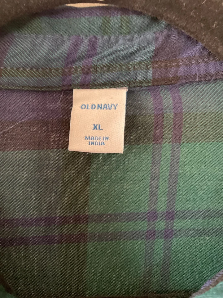 Old Navy Womens Multicolor Plaid Print Minimalist Modest Shirt Dress Size XL - Image 3 of 4