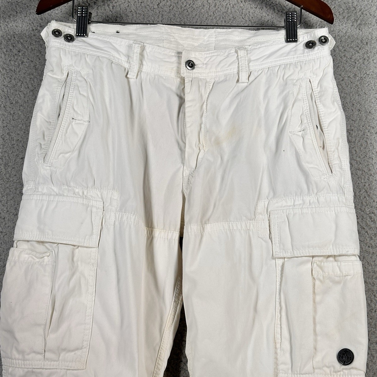 90s RALPH LAUREN 2way cargo pants 刺繍 白 90s RALPH LAUREN 2way cargo pants 刺繍 白 - メルカリ