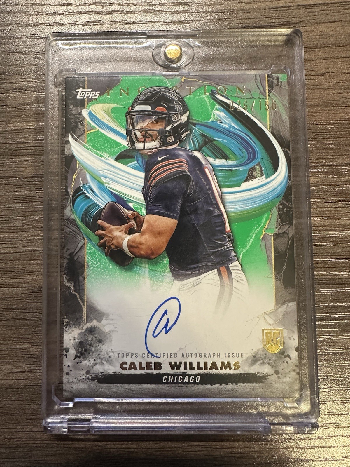 Caleb Williams 2024 Topps Inception Rookie Auto Green #RA-CW /150 Chicago Bears