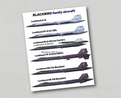 Fridge Magnet USA Airforce Lockheed Blackbird A-12 M-21 Plane Diagram