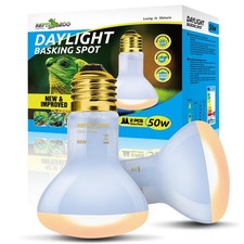 Reptile Heat Lamp, 2 Pack 50W Daylight Basking Spot Lamp for Reptiles UVA Day...