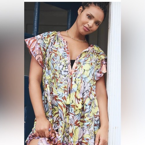 Anthropologie x Alexandra Farmer Minikleid mit Rüschenärmeln Größe 3X - Bild 5 von 10