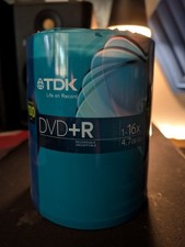 TDK DVD R Recordable 1-16x 4.7GB/Go 100 PACK Spindle new sealed