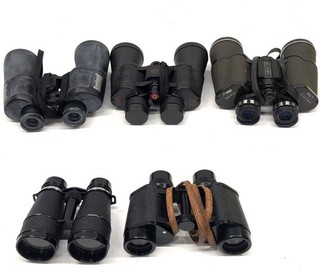 Binocular Lot Bushnell Simmons Jason Vicky Pilot 5 Pairs 10x50 7x50 6x30 4x40