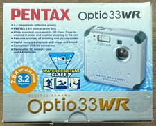 PENTAX Pentax Optio 33WR 3.2 MP Digital Camera with/ Box, AV, CD, Manual TESTED