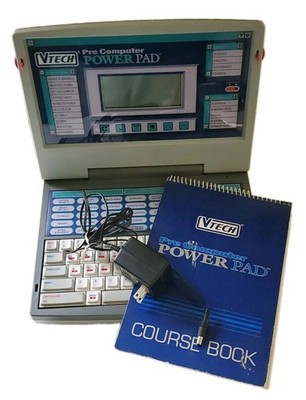 VTech Pre Computer Power Pad 1993 Educational Kids Laptop Learning Toy Retro 