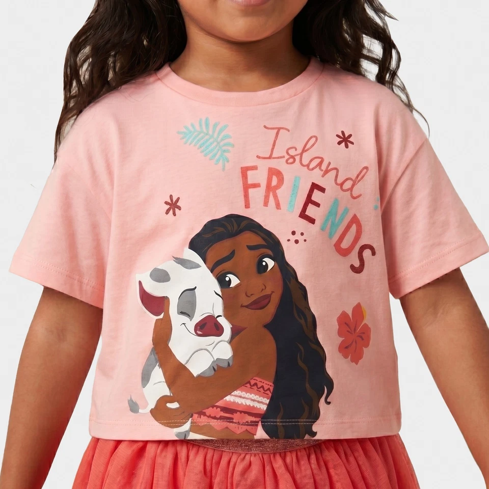 Conjunto Disney Moana con Pua | Conjunto de camiseta y falda para niñas - Imagen 2 de 4