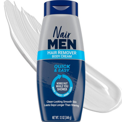 Nair Men Hair Remover Body Cream, 12 Oz | Quick & Easy 12 Ounce (Pack of 1)