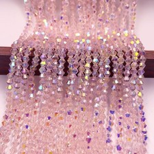 4/ 6 mm 10 Strands Multiple Colors Crystal Clear Faceted Rondelle Beads