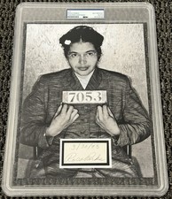 Rosa Parks Signed Autograph 8x10 Mugshot Photo Custom Display PSA/DNA Encased