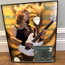 Iron Maiden Adrian Smith Guitar Picks Framed World Slavery Tour 1984 1985