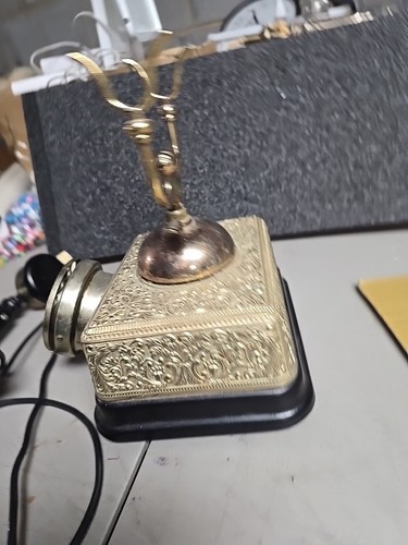 Vtg French Victorian Style Rotary Phone Works But Needs A Wire Replaced  - Picture 7 of 13