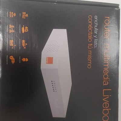 Orange Livebox WiFi Router 300 Mbps, 4-Port, 4G, ADSL RJ-11 USB, White