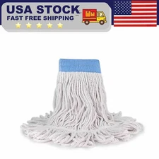 Loop-End Cotton String Heavy Duty Mop Head Refills 6 inch Headband Replacement
