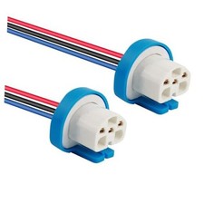 2PCS Headlight Wiring Harness,9007 9004 HB1 HB5 3 Pin Ceramic Headlight