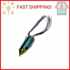 BOOYAH Pad Crasher Topwater Bass Fishing Hollow Body Frog Lure with Weedless Hoo