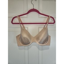 36D Wacoal Beige Underwire Lightly Padded Bra Style 85303 Poka Dots
