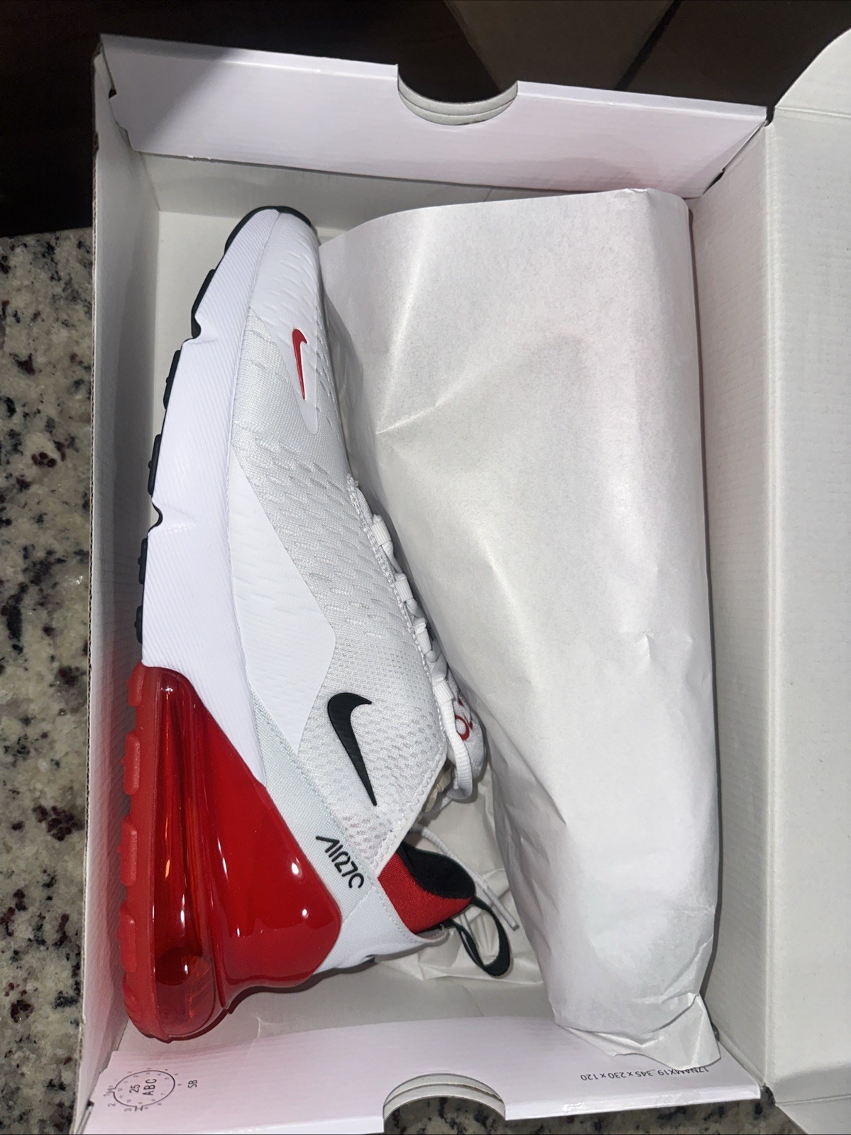 Men's Nike Air Max 270 White/Black-University Red (BV2523 100)