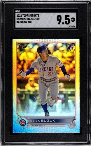 2022 Topps Update US250 Seiya Suzuki RAINBOW FOIL SGC 9.5 RC