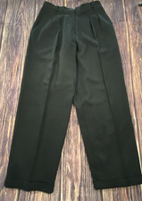 Vtg Norton McNaughton Black Wool Lined Cuffed Dress Pants Women  s Size 12