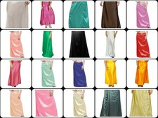 Satin Silk Saree Petticoat Underskirt Sari Indian Inskirt Skirt Lining Innerwear