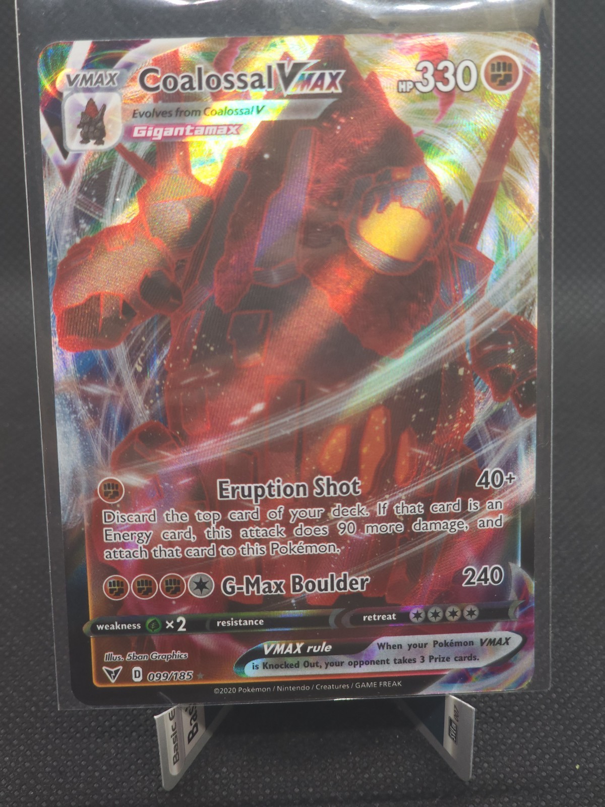 Coalossal VMAX Ultra Rare Holofoil SWSH04: Vivid Voltage 099/185 NM
