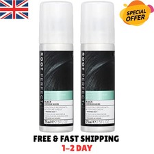 ROOT PERFECT Instant Root Concealer Spray, Black, 75ml 2X