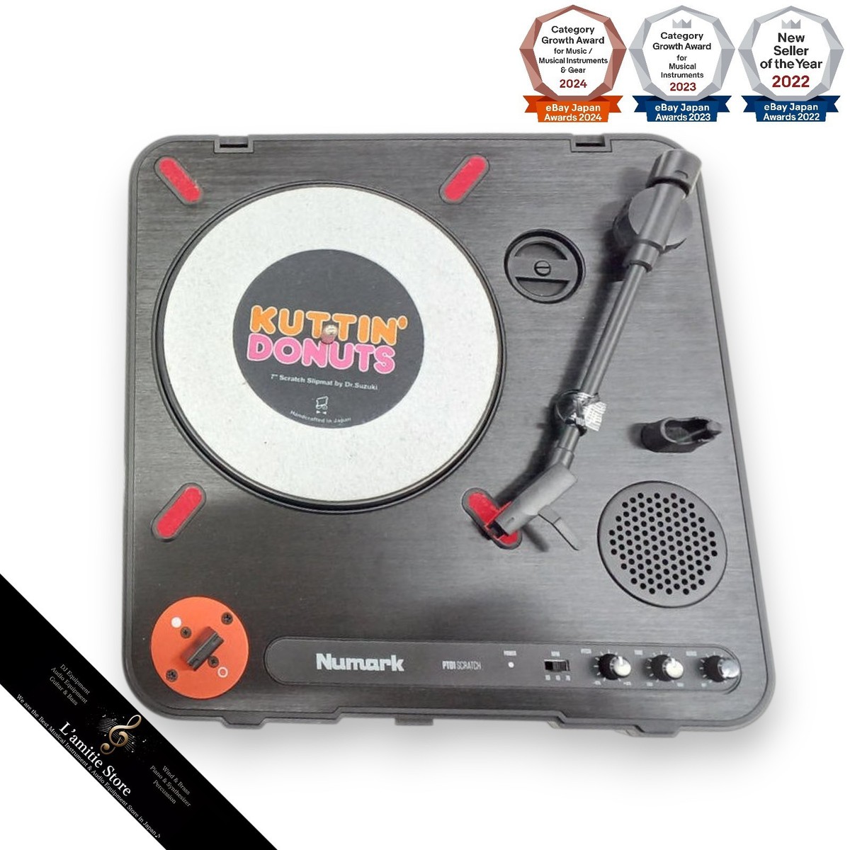 Numark PT01 Scratch Portable Turntable Built-In DJ Scratch