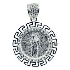 Colgante Medallón San Judas Tadeo San Judas Plata de Ley 925 Hecho en Taxco México