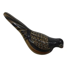 Vintage Mexican Tonala Ceramic Folk Art Pottery Decorative Bird Figurine 8"
